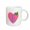 White, variant on 3drose, Letter E- Image of Pink Heart with Butterfly- Not Actual Embroidery, 15oz Mug