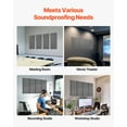 thumbnail image 5 of VEVOR 4 PCS Acoustic Panels, 2 inch Thick 23.6 x 11.8 inch Fiberglass Sound Absorbing Panels, Self-adhesive Soundproof Wall Boards, for Studios, Office, Home Theater,Meeting Room, Gray, 5 of 9