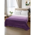 thumbnail image 2 of Purple Ombre Flat Sheets Only Twin XL Size, Soft Breathable Bed Top Sheets for Mattress, Farmhouse Vintage Wooden Striped Luxury Bedding Flat Sheets for Home Hotel Bedroom Bed Protection, 2 of 9