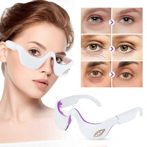 3D Smart Vibration EMS Micro Current Pulse Hot Compress Eye Massager Wrinkle Relieves Eye Fatigue Fades Dark Circle Anti Wrinkle
