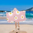 thumbnail image 5 of Daisy Floral Kids Hooded Beach Towel Baby Bath Poncho Towels with Hood Absorbent 50"x23.5" for Pool Swimming, 5 of 7