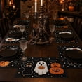 thumbnail image 3 of Halloween Decor Indoor Linen Table Placemat Heat Resistant Non Slip Stain Proof Spooky Halloween Decorations Fall Decorations for Home Dining Mat Style A, 3 of 6