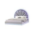 thumbnail image 2 of Matrix Furniture Perla Modern Style 5PC King LED Vanity Bedroom Set Made with Wood in white, 2 of 5