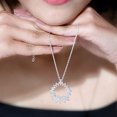 thumbnail image 6 of Rosec Jewels Lab Created Diamond Eternity Pendant with Chain - Circle Diamond Necklace (EF-VS Quality Certified) - Ready to Gift, 10K White Gold, 6 of 8