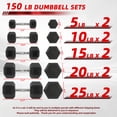thumbnail image 3 of BalanceFrom 150 LB Dumbbell Set, Pair of 5, 10, 15, 20, 25 LBs, Multiple Packages, 3 of 7