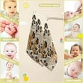 thumbnail image 3 of Abstract Tropical Leaves Baby Muslin Washcloths Soft Absorbent Face Towel,Grunge Leopard Camouflage Spots Burp Cloths Cotton Bath Wipes 5 PCS Infant Wash Cloth for Newborn Boys Girls 12"x12", 3 of 7