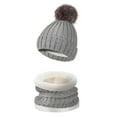 thumbnail image 1 of GDREDA Winter Knitted Wool Set with Velvet and Thermal Padding for Cold Weather Comfort Grey,One Size, 1 of 4