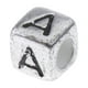 thumbnail image 4 of 100 piezas de perlas acrílicas con letras cúbicas para pulseras (materiales para manualidades) Plata, 4 of 9