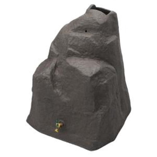 Good Ideas Rain Wizard Rock 42 Gallon Rain Barrel - Dark Granite
