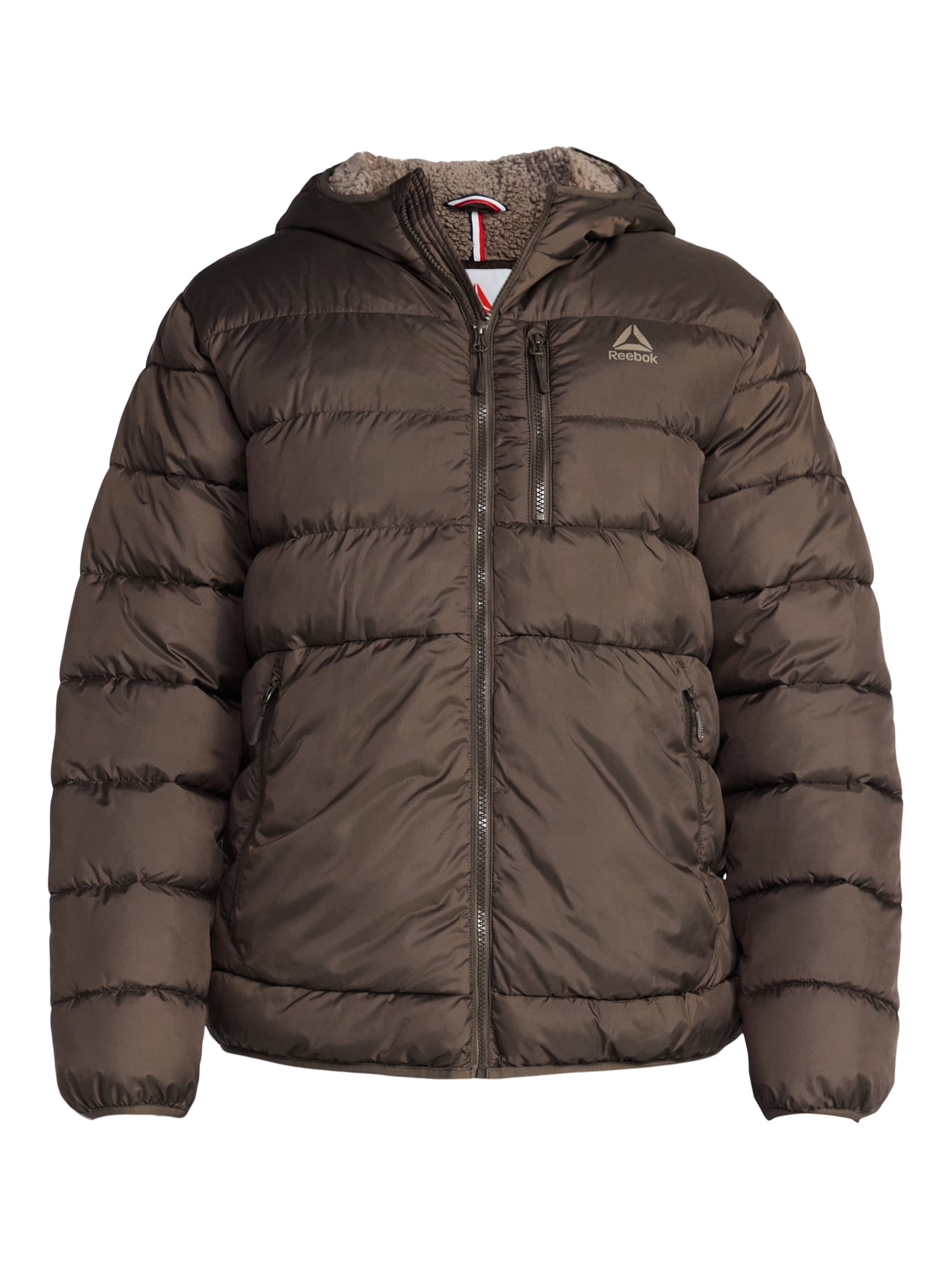 Reebok Men and Big Men's Puffer Coat with Hood, Heavyweight, Sizes S-3XL
