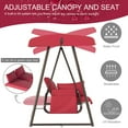 thumbnail image 6 of TQKVIPI 3-4 Seat Outdoor Porch Swing with Adjustable Canopy Patio Swing Bed with Stand Large Swing Glider Bench Chair Outside 800 lbs with Removable Cushions for Yard Garden Poolside Balcony, 6 of 12