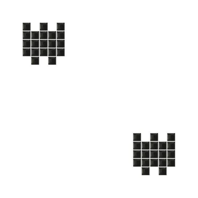 Yuarrent 10 Pieces Mosaic Wall Sticker Decal Room Kitchen Self-adhesive Sticker Decorations Tile Decor Bathroom Tiles Adornment Negro 10*10*20 piezas 2Conjunto