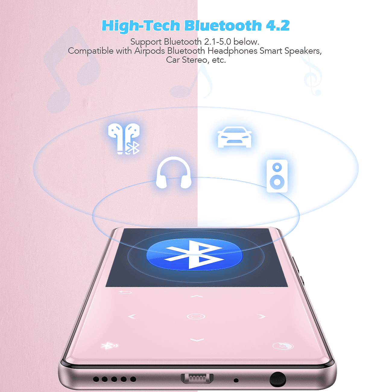 AGPtek Latest Version MP3 Music Player Lossless Sound Portable Support up 128 GB
