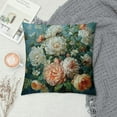 thumbnail image 2 of ARISTURING Floral Throw Pillow Covers Artwork Botanical Wildflower Leaves Peony Vintage Nature Farm White Green Bedroom Accent Pillows Living Dorm Zippered Pillow Covers, 2 of 5