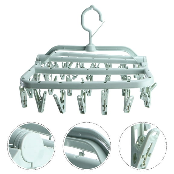 OATIPHO Laundry Room Clothes Hanger Drying Rack Plastic 1Pcs Green