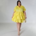 thumbnail image 6 of AURA Women Plus Size Shirt Dress Button Casual Summer Midi Dress Loose Fit Office Vacation Dress, 6 of 8
