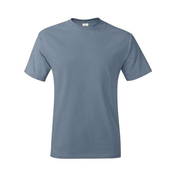 Hanes Hombres 6.1 oz. Camiseta sin etiqueta, azul lavado a la piedra, extragrande hanes 5250