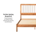 Walker Edison Mid-Century Modern Slatted Solid Wood Queen Bedframe ...