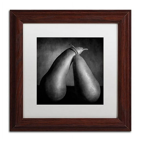 Trademark Fine Art "Peras Tiernas" Canvas Art by Moises Levy White Matte, Wood Frame