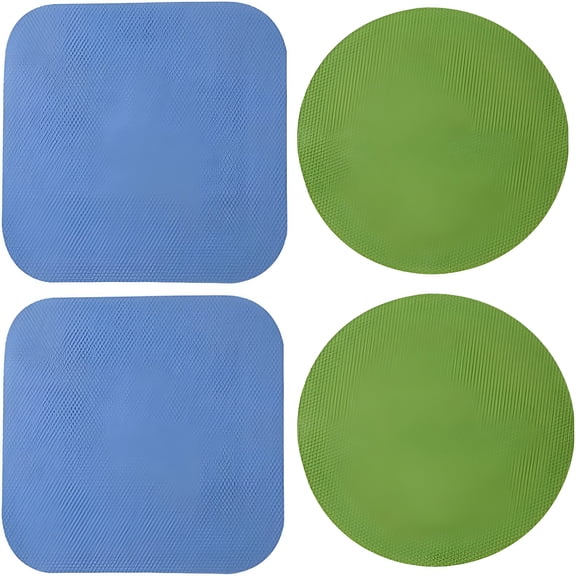 EXLEAF 4 Pack Jar Opener,Silicone Bottle Opener Gripper Pads for Seniors with Arthritis,Green and Blue