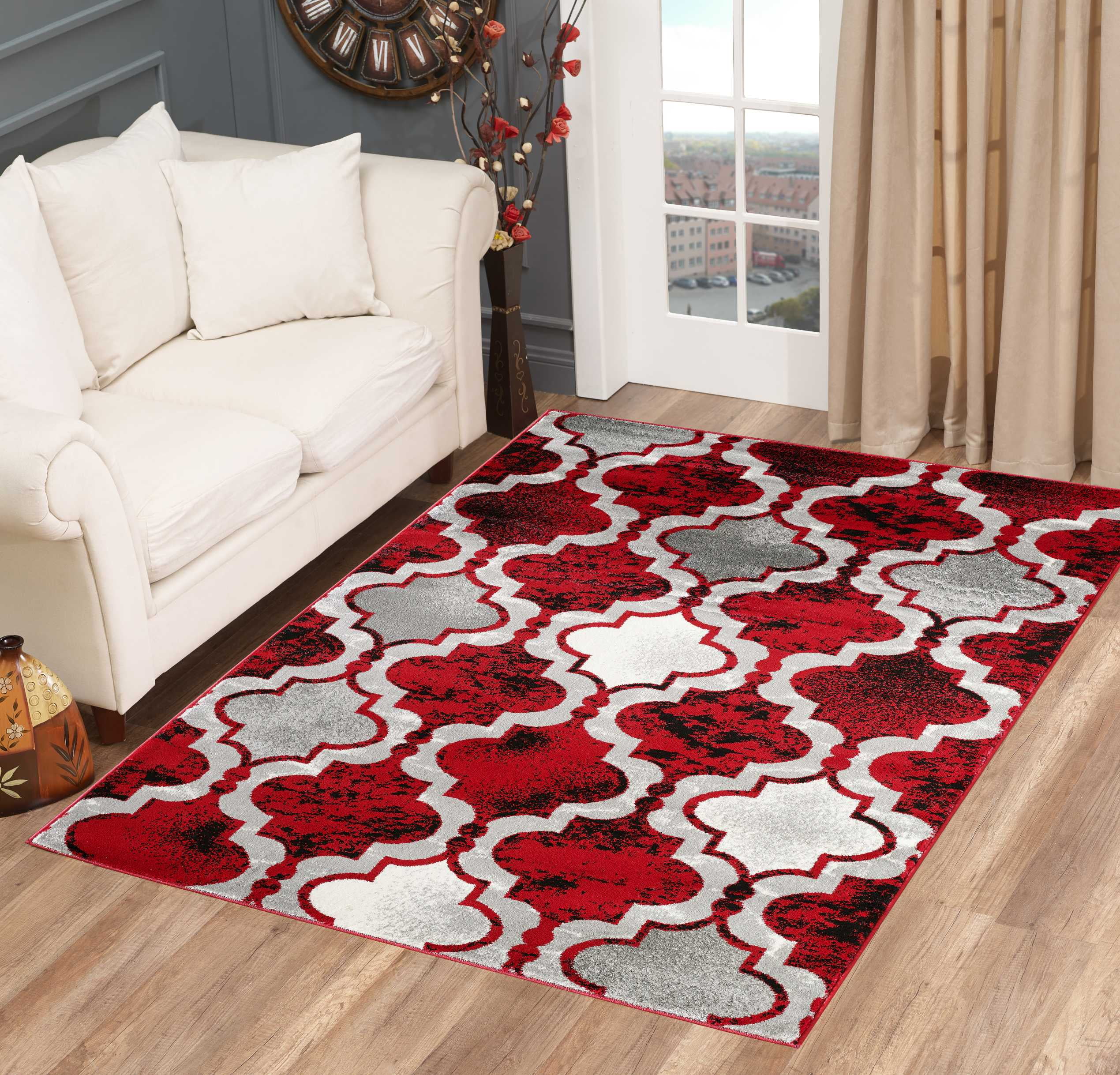 Luxury Home Fashion Modern Design Printed Geometric Shapes Area Rug