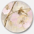 thumbnail image 1 of Designart 'Elegance II Pink' Traditional Metal Circle Wall Art, 1 of 3