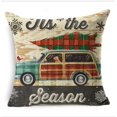 thumbnail image 2 of 18 Inch Christmas Style Pattern Pillow Case Fashion Square Cushion Car Sofa Home Office Decor 10 Patterns, 2 of 5