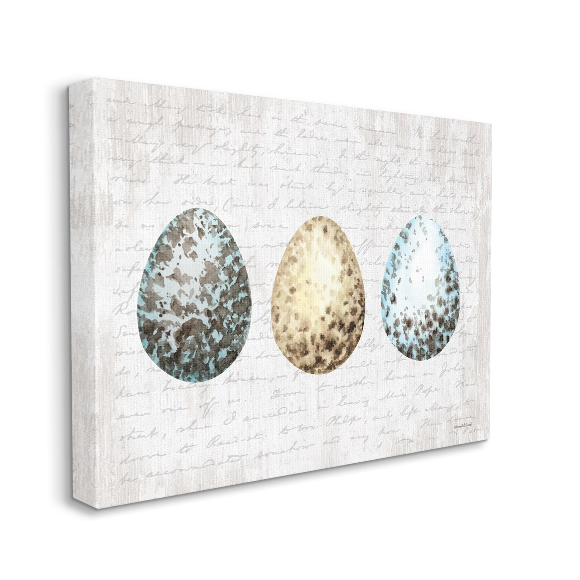 Stupell Industries Robin Eggs Ornamented Farm Confectionary Scripture Background,20 x 16, Design by Lettered and Lined