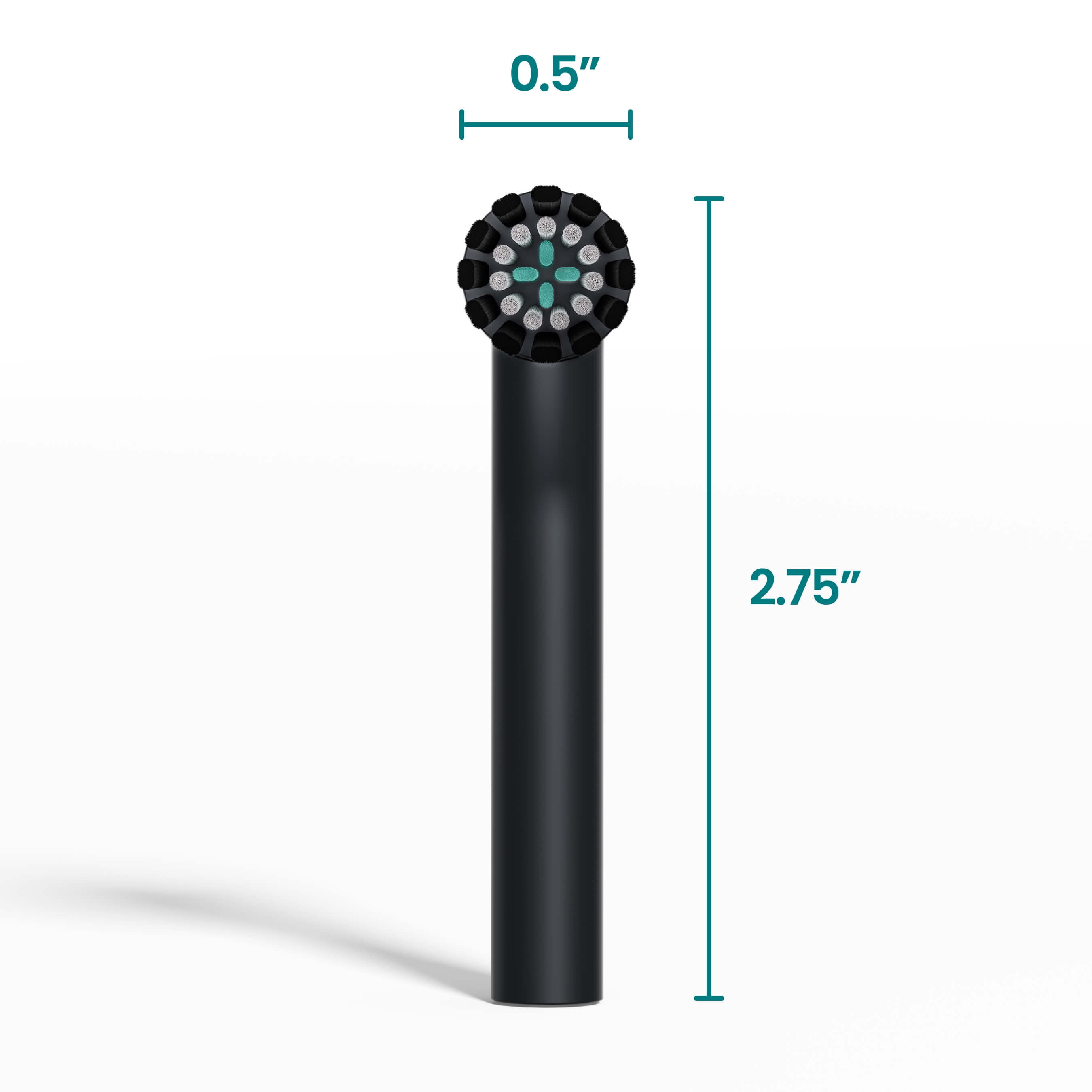 (2 pack) Quip Rev Oscillating Electric Toothbrush Head, Adult Compact Head Refill, Black, 2 Pack