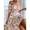 thumbnail image 4 of Txlixc Vestido floral femenino, manga corta, fiesta de verano de cintura alta Txlixc moda, 4 of 8