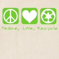 thumbnail image 2 of CafePress - Peace, Love, Recycle Tote Bag - Unisex Canvas Tote Bag, Beige, 1-Piece, 2 of 6
