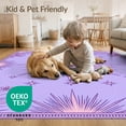 thumbnail image 4 of ODIKA 2'x3' Washable Doormat Non-Slip, Low Pile Pink Unicorn Motif Burst Ombre Gradient Watercolor Large Whimsical Refined for Entryway, Kitchen, Laundry Room, 4 of 7