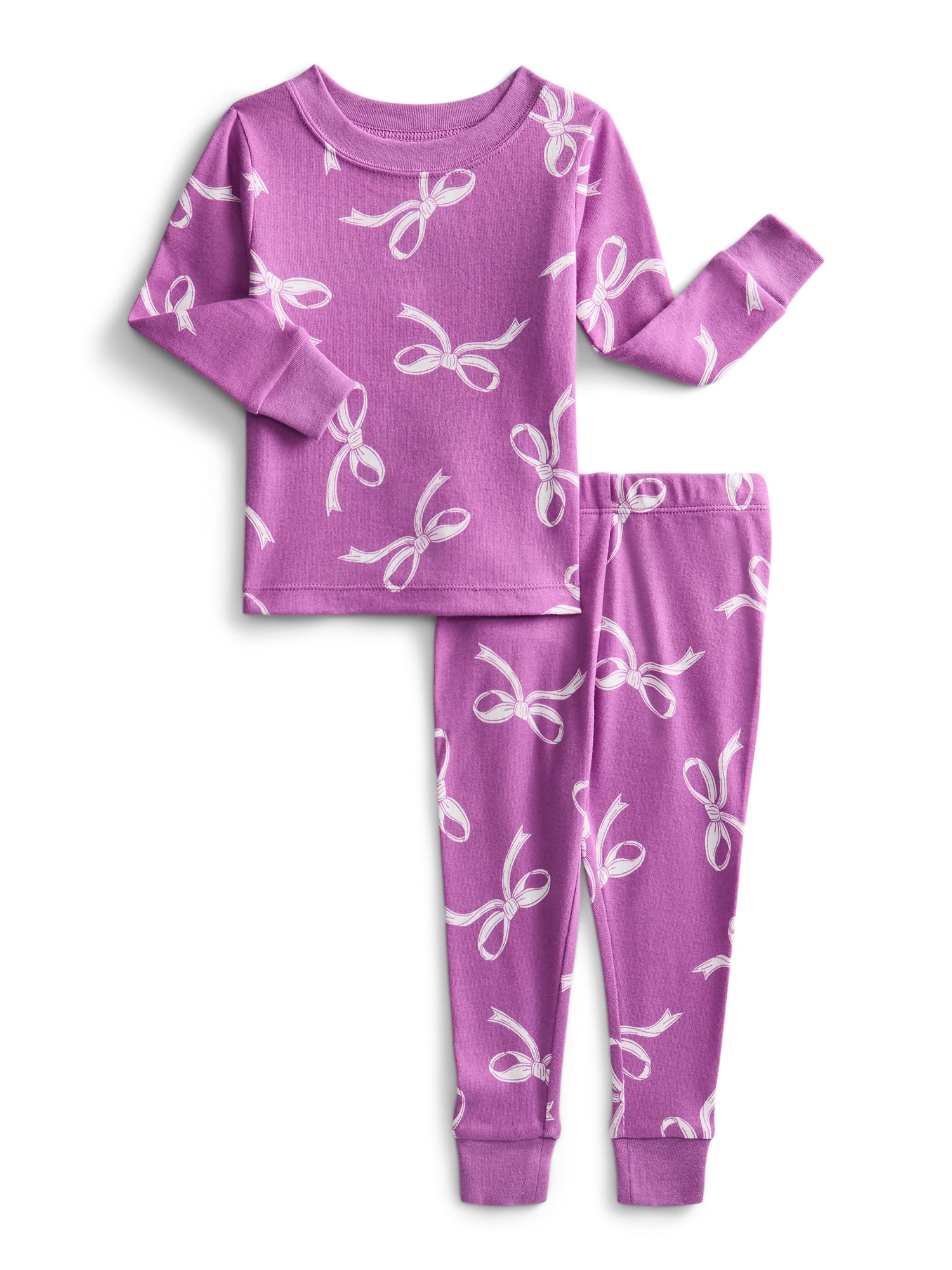 Wonder Nation Toddler Boys or Girls Cotton Long Sleeve Top and Pants Pajama Set, 6-Piece, Sizes 12M-5T