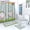 A, variant on Luxcidy Easter Shower Curtain Sets, 4 Pcs Shower Curtain Sets with Non-Slip Rugs, Toilet Lid Cover and Bath Mat, Easter Bathroom Curtain Decor Set with 12 Hooks
