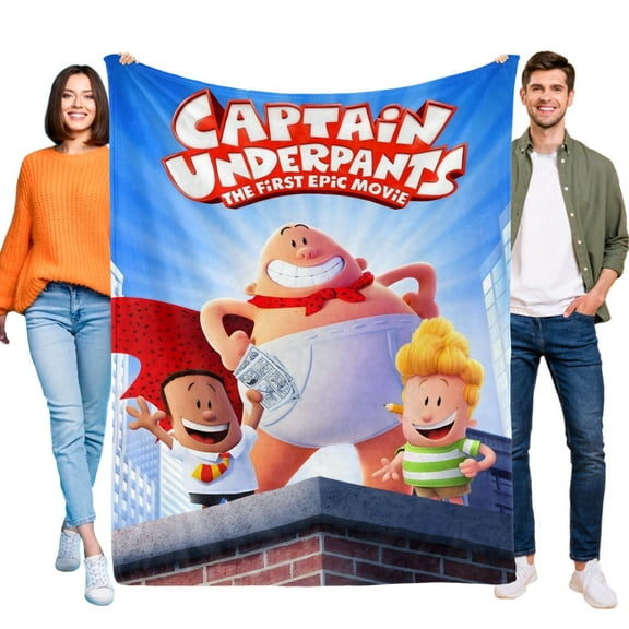 Captain Underpants-Anti-Pilling Flannel Blanket Soft Lightweight Plush Fuzzy Cozy Luxury Blanket for Home and Kitchen Use – Perfect for Kids and Adults 30"*40"