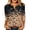 Beige, variant on Gothic Blouse for Women V Neck 3/4 Sleeve Print Loose Casual Party Night Out Top, Orange L