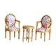 thumbnail image 4 of Silla de casa de muñecas a escala 1/12, modelo de silla de respaldo alto, muebles en miniatura simulados para bricolaje oro, 4 of 9