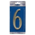 thumbnail image 2 of Placa Whitehall DeSign-it Número 6 Latón Satinado 12 cm, 2 of 2