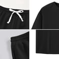 thumbnail image 6 of BRANROY Men's 2 Piece Short Set - Casual Tracksuit for Men, Summer Outfits Two Piece Set with T-Shirt and Shorts,Black,XL, 6 of 6