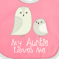 thumbnail image 4 of Inktastic My Auntie Loves Me Owl Boys or Girls Baby Bib, 4 of 4
