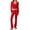 Red, variant on Women's 2 Piece Sets Ribbed Knit Lounge Fall Winter Oversize Workout Sport Gym Vacation Travel Casual Comfortable Sets Full Zip Crop Hoodies Sweater Pants Matching Tracksuit Outfits with Pockets