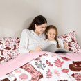 thumbnail image 5 of Homewish Cowgirl Hat Boots 7-Piece King Bedding,Romantic Floral Plants King Bed in a Bag,Pink Brown,Pink Reversible, 5 of 8