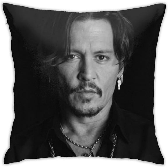 Johnny Depp Pillowcase Soft Comfortable Pillow Covers with Zipper Pillow Protectors 18x18 inch