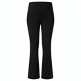 thumbnail image 5 of HOWPAY Maternity Flare Leggings over the Belly High Waisted Yoga Pants for Workout Lounge Bell Bottoms Soft Casual Pregnancy Activewear Black L, 5 of 8