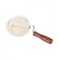 thumbnail image 4 of Filtre-filtre à Café en Flanelle Réutilisable et Lavable Fait à la Main avec Poignée en Bois pour Infusion à la Maison, 4 of 7