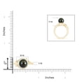 thumbnail image 4 of Angara Tahitian Cultured Pearl and Diamond Loop Ring in 14K Yellow Gold for Women | June Birthstone Jewelry for Her, 4 of 8