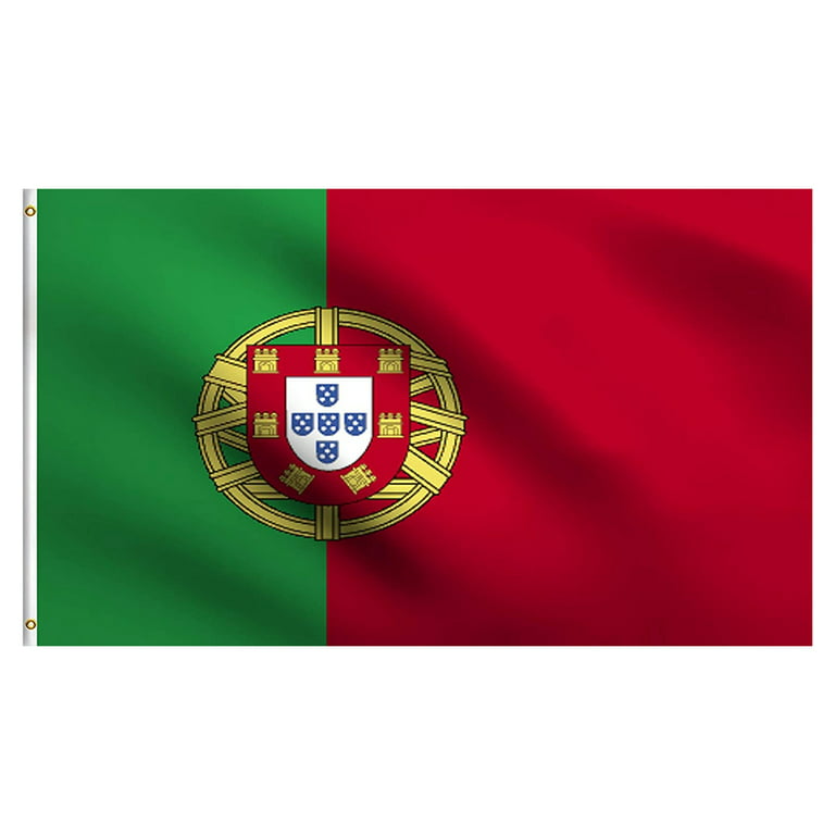 3x5ft Portugal Flag - Bright Colors And UV Fading - Canvas Head And Double  Stitching - Portugal Flag Polyester with Brass Clasp 3 X 5ft 