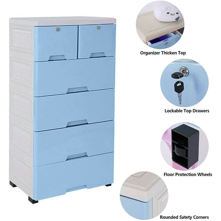 Multi Layer Storage Drawer Plastic Cabinet Organizer Storage Box Home Decor  US