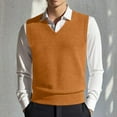 thumbnail image 2 of RMGVDSD Men Sweater Vest Mens Sweater Vests Casual Fall Sleeveless V Neck Knit Pullover Comfortable Fit Business Formal Waistcoat Sweater Coat Casual Dress Sweater, 2 of 4