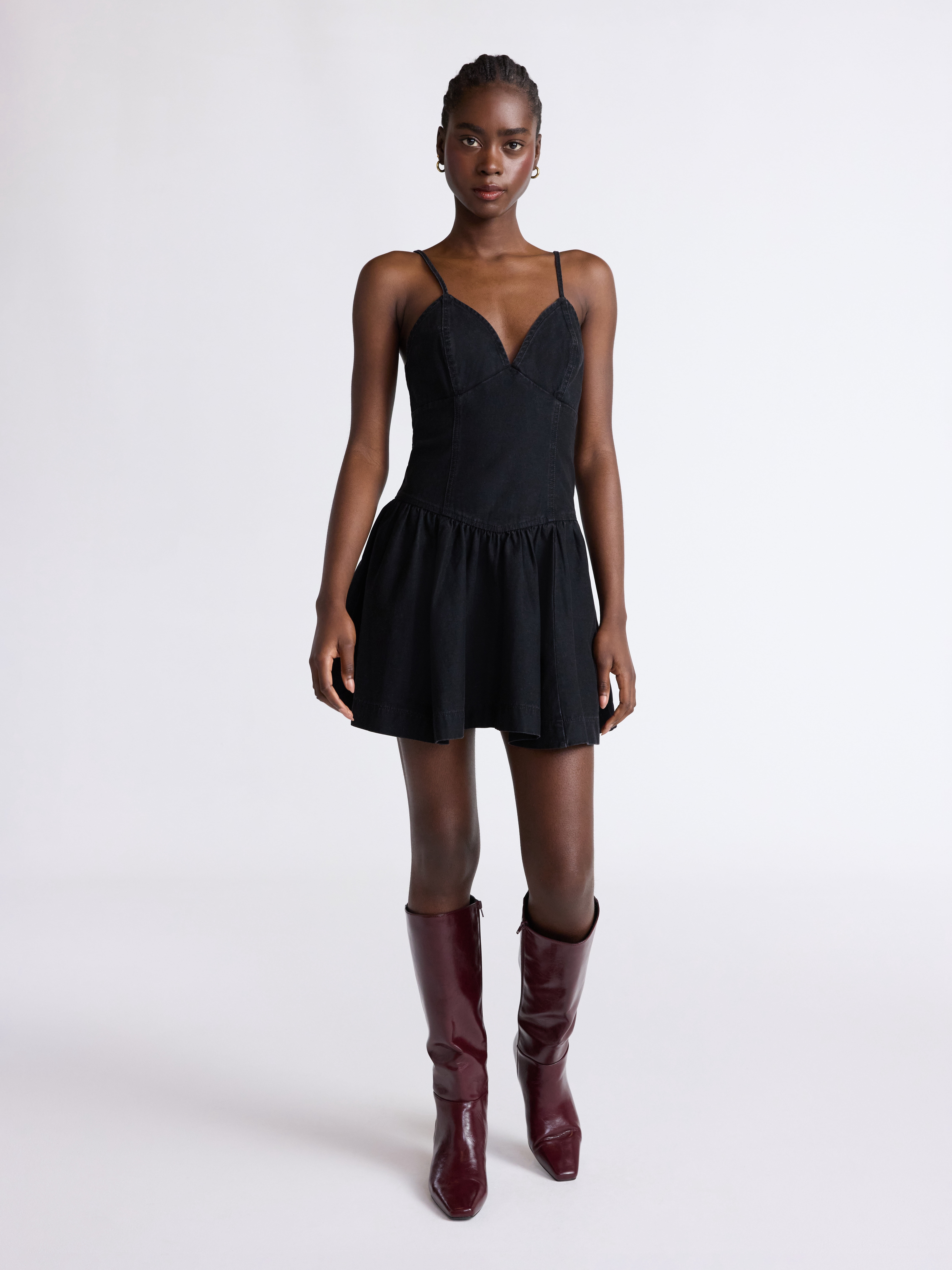 Scoop Women's Denim Corset Mini Dress, Sizes 0-18